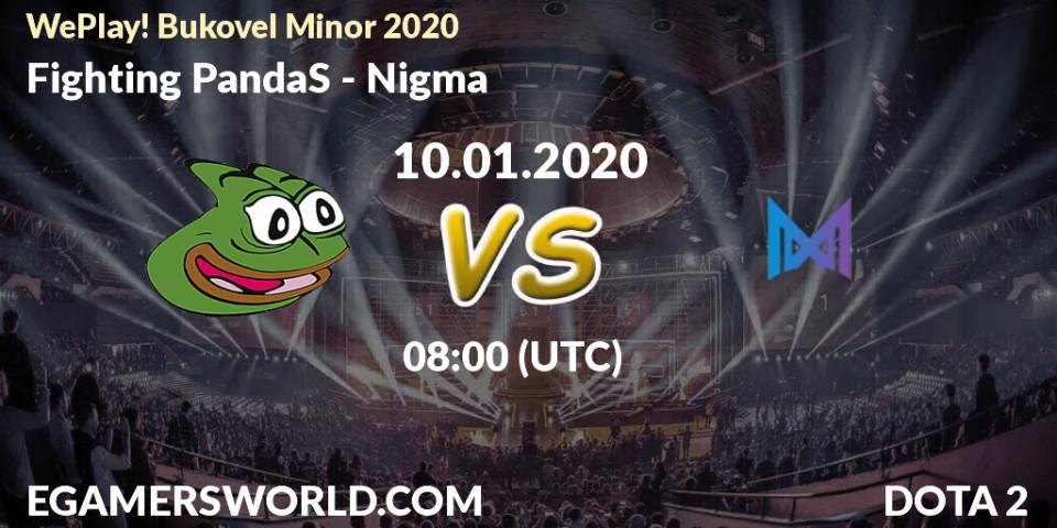 Fighting PandaS vs Nigma: Betting TIp, Match Prediction. 09.01.20. Dota 2, WePlay! Bukovel Minor 2020