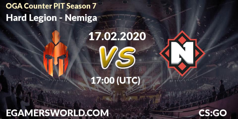 Hard Legion vs Nemiga: Betting TIp, Match Prediction. 17.02.20. CS2 (CS:GO), OGA Counter PIT Season 7