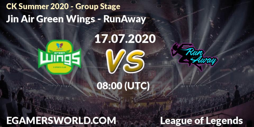 Jin Air Green Wings vs RunAway: Betting TIp, Match Prediction. 17.07.20. LoL, CK Summer 2020 - Group Stage