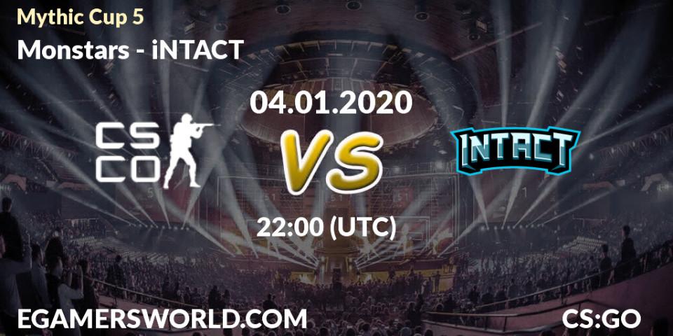 Monstars vs iNTACT: Betting TIp, Match Prediction. 04.01.20. CS2 (CS:GO), Mythic Cup 5