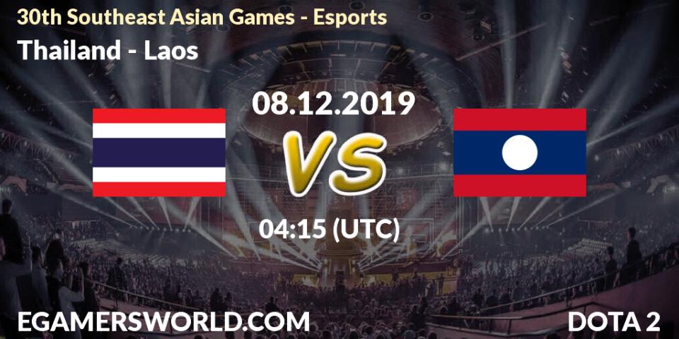 Thailand vs Laos: Betting TIp, Match Prediction. 08.12.19. Dota 2, 30th Southeast Asian Games - Esports