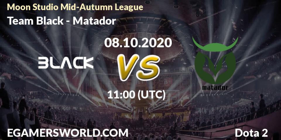 Team Black vs Matador: Betting TIp, Match Prediction. 08.10.20. Dota 2, Moon Studio Mid-Autumn League