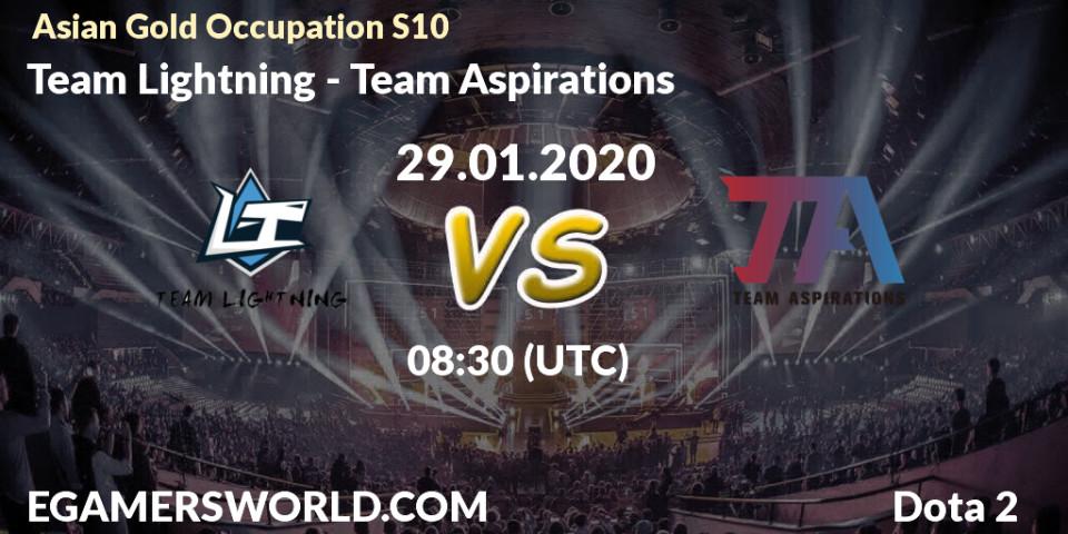 Team Lightning vs Team Aspirations: Betting TIp, Match Prediction. 20.01.20. Dota 2, Asian Gold Occupation S10