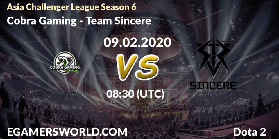 Cobra Gaming vs Team Sincere: Betting TIp, Match Prediction. 17.02.20. Dota 2, Asia Challenger League Season 6