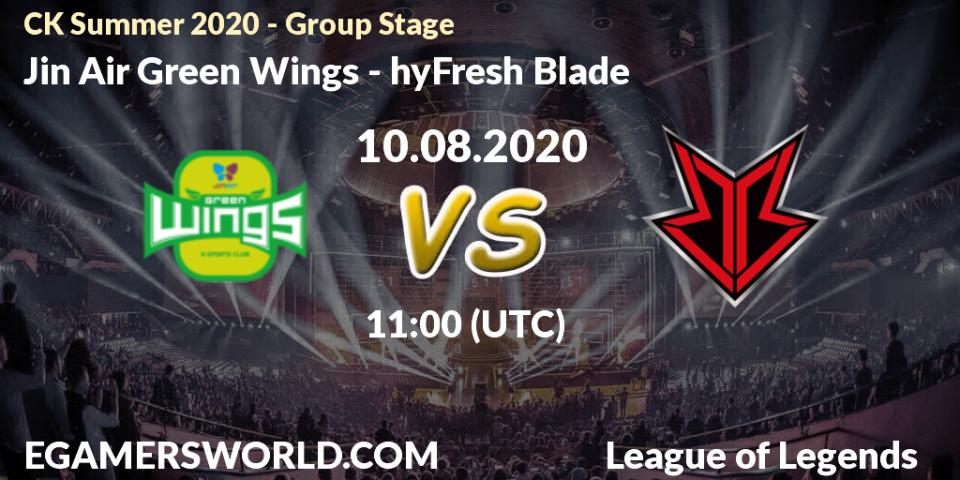 Jin Air Green Wings vs hyFresh Blade: Betting TIp, Match Prediction. 10.08.20. LoL, CK Summer 2020 - Group Stage