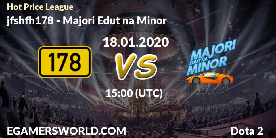 jfshfh178 vs Majori Edut na Minor: Betting TIp, Match Prediction. 18.01.20. Dota 2, Hot Price League