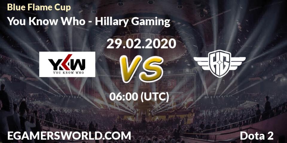 You Know Who vs Hillary Gaming: Betting TIp, Match Prediction. 29.02.20. Dota 2, Blue Flame Cup
