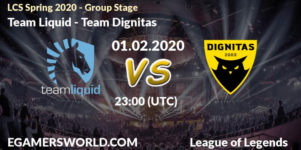 Team Liquid vs Team Dignitas: Betting TIp, Match Prediction. 25.02.20. LoL, LCS Spring 2020 - Group Stage