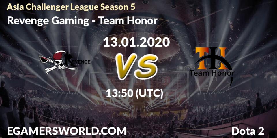 Revenge Gaming vs Team Honor: Betting TIp, Match Prediction. 13.01.20. Dota 2, Asia Challenger League Season 5