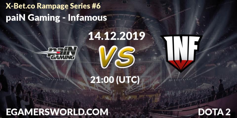 paiN Gaming vs Infamous: Betting TIp, Match Prediction. 14.12.19. Dota 2, X-Bet.co Rampage Series #6