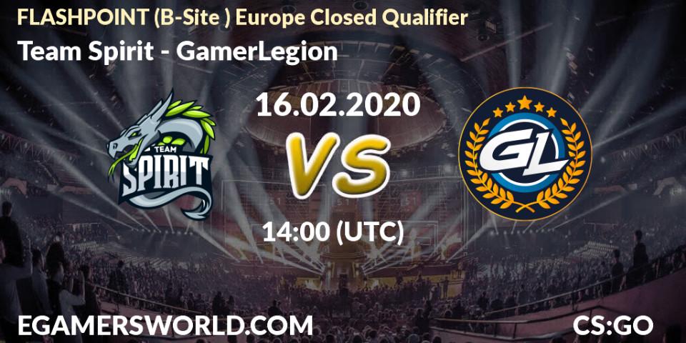 Team Spirit vs GamerLegion: Betting TIp, Match Prediction. 16.02.20. CS2 (CS:GO), FLASHPOINT Europe Closed Qualifier