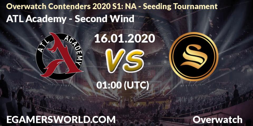 ATL Academy vs Second Wind: Betting TIp, Match Prediction. 16.01.20. Overwatch, Overwatch Contenders 2020 S1: NA - Seeding Tournament