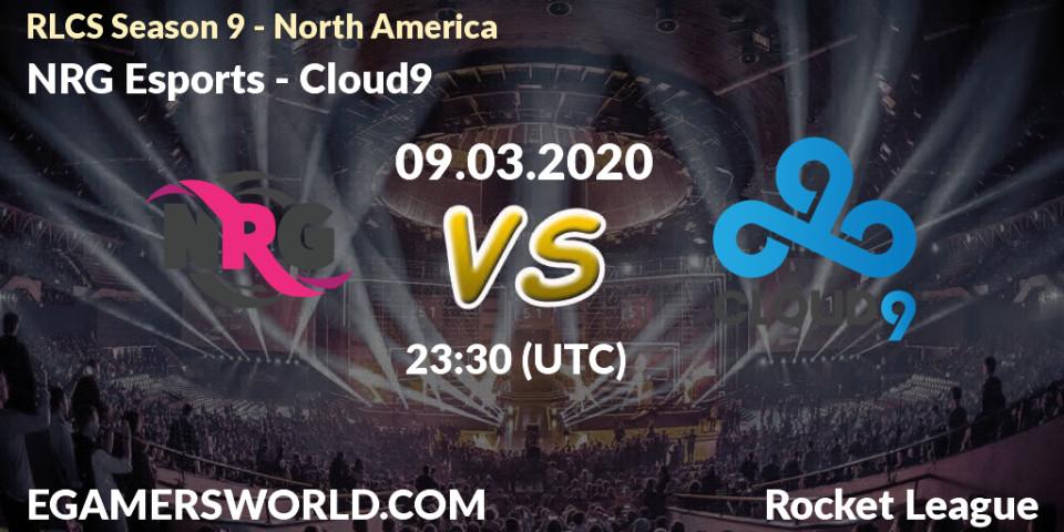 NRG Esports vs Cloud9: Betting TIp, Match Prediction. 09.03.20. Rocket League, RLCS Season 9 - North America