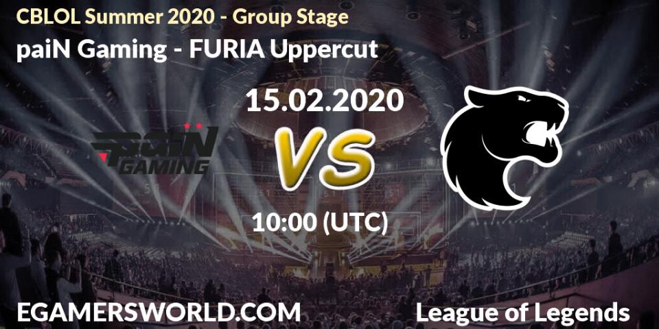 paiN Gaming vs FURIA Uppercut: Betting TIp, Match Prediction. 29.02.20. LoL, CBLOL Summer 2020 - Group Stage