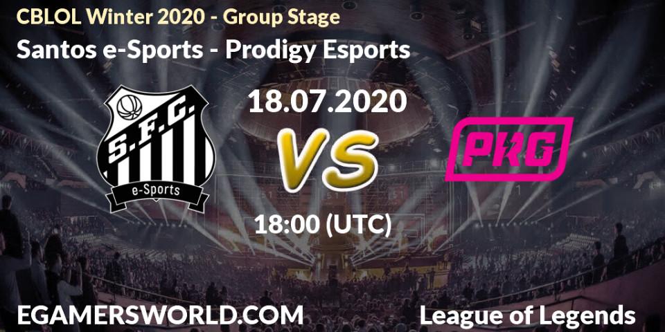 Santos e-Sports vs Prodigy Esports: Betting TIp, Match Prediction. 18.07.20. LoL, CBLOL Winter 2020 - Group Stage