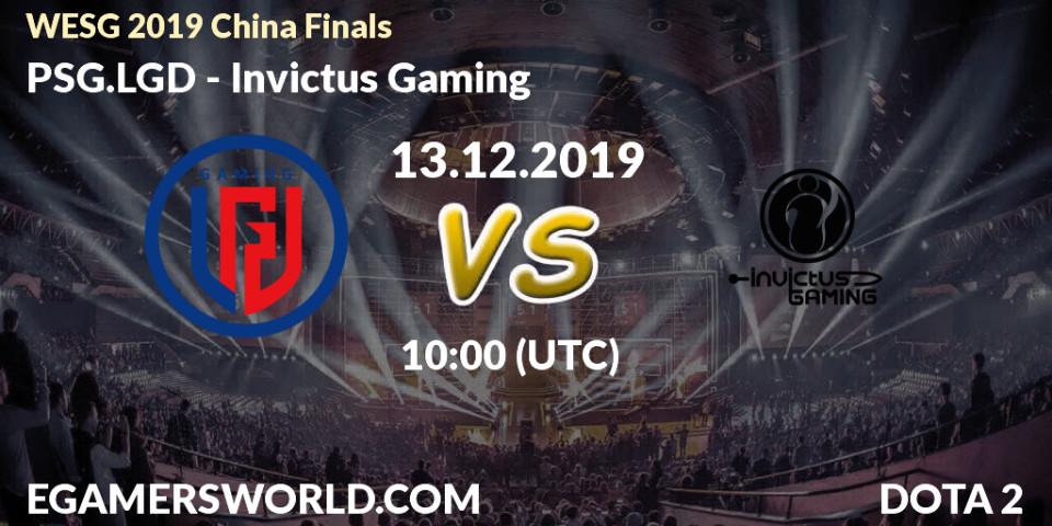 PSG.LGD vs Invictus Gaming: Betting TIp, Match Prediction. 13.12.19. Dota 2, WESG 2019 China Finals