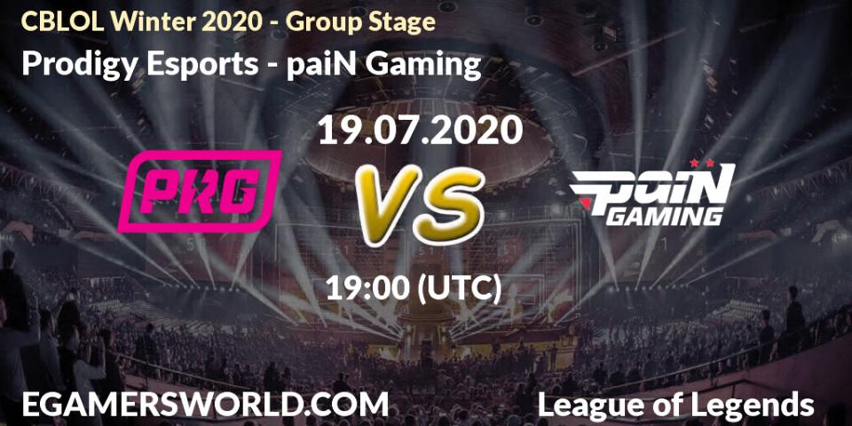 Prodigy Esports vs paiN Gaming: Betting TIp, Match Prediction. 19.07.20. LoL, CBLOL Winter 2020 - Group Stage