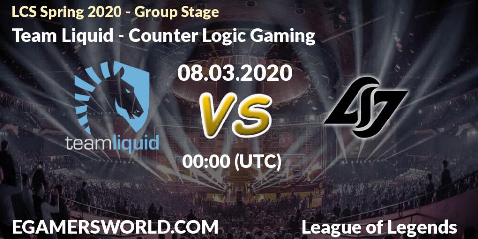 Team Liquid vs Counter Logic Gaming: Betting TIp, Match Prediction. 08.03.20. LoL, LCS Spring 2020 - Group Stage