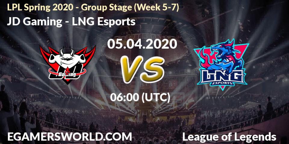 JD Gaming vs LNG Esports: Betting TIp, Match Prediction. 05.04.20. LoL, LPL Spring 2020 - Group Stage (Week 5-7)