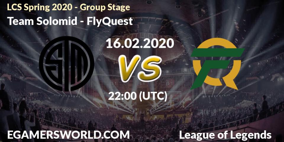 Team Solomid vs FlyQuest: Betting TIp, Match Prediction. 16.02.20. LoL, LCS Spring 2020 - Group Stage