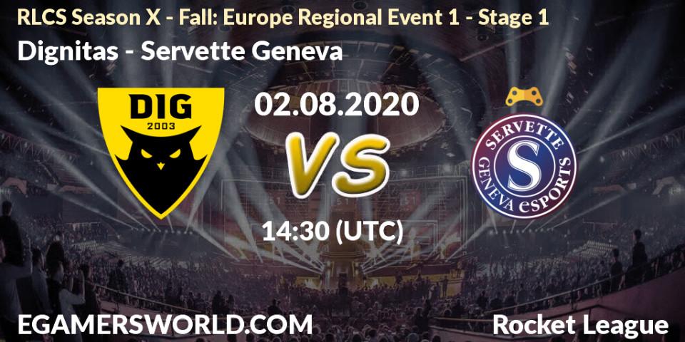 Dignitas vs Servette Geneva: Betting TIp, Match Prediction. 02.08.20. Rocket League, RLCS Season X - Fall: Europe Regional Event 1 - Stage 1