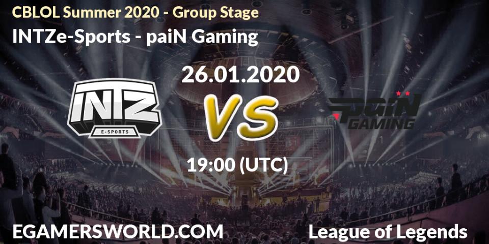 INTZ e-Sports vs paiN Gaming: Betting TIp, Match Prediction. 26.01.20. LoL, CBLOL Summer 2020 - Group Stage