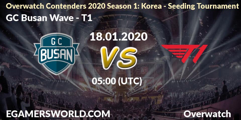 GC Busan Wave vs T1: Betting TIp, Match Prediction. 18.01.20. Overwatch, Overwatch Contenders 2020 Season 1: Korea - Seeding Tournament