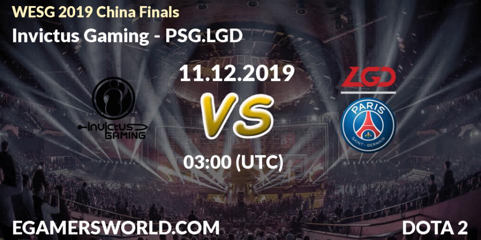 Invictus Gaming vs PSG.LGD: Betting TIp, Match Prediction. 11.12.19. Dota 2, WESG 2019 China Finals