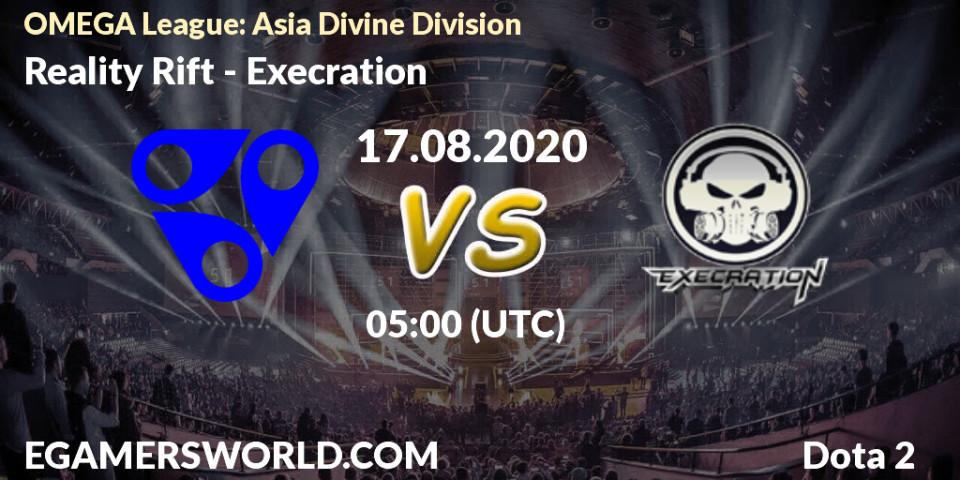 Reality Rift vs Execration: Betting TIp, Match Prediction. 17.08.20. Dota 2, OMEGA League: Asia Divine Division