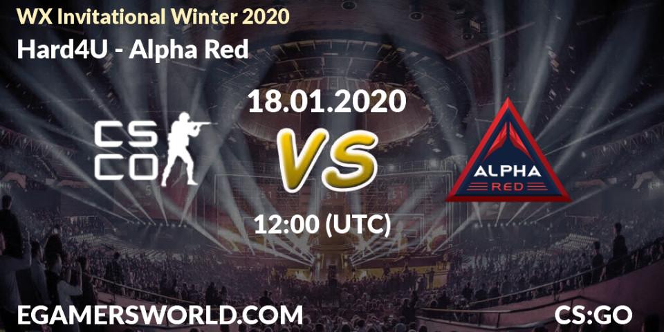Hard4U vs Alpha Red: Betting TIp, Match Prediction. 18.01.20. CS2 (CS:GO), WX Invitational Winter 2020