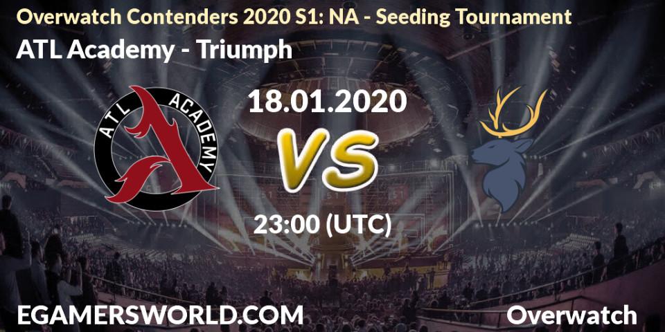 ATL Academy vs Triumph: Betting TIp, Match Prediction. 18.01.20. Overwatch, Overwatch Contenders 2020 S1: NA - Seeding Tournament