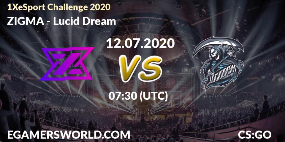 ZIGMA vs Lucid Dream: Betting TIp, Match Prediction. 12.07.20. CS2 (CS:GO), 1XeSport Challenge 2020