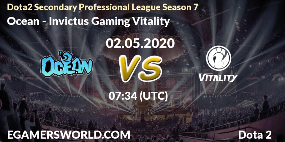 Ocean vs Invictus Gaming Vitality: Betting TIp, Match Prediction. 02.05.20. Dota 2, Dota2 Secondary Professional League 2020