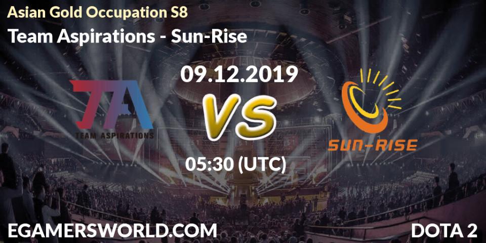 Team Aspirations vs Sun-Rise: Betting TIp, Match Prediction. 08.12.19. Dota 2, Asian Gold Occupation S8 