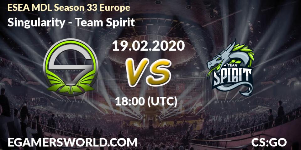 Singularity vs Team Spirit: Betting TIp, Match Prediction. 19.02.20. CS2 (CS:GO), ESEA MDL Season 33 Europe