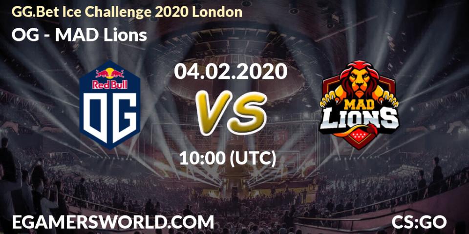 OG vs MAD Lions: Betting TIp, Match Prediction. 04.02.20. CS2 (CS:GO), GG.Bet Ice Challenge 2020 London