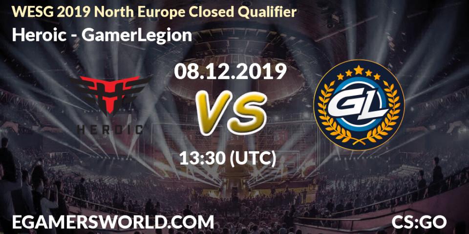 Heroic vs GamerLegion: Betting TIp, Match Prediction. 08.12.19. CS2 (CS:GO), WESG 2019 North Europe Closed Qualifier