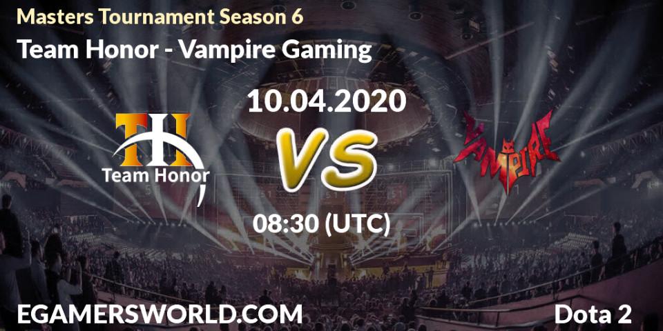 Team Honor vs Vampire Gaming: Betting TIp, Match Prediction. 11.04.20. Dota 2, Masters Tournament Season 6
