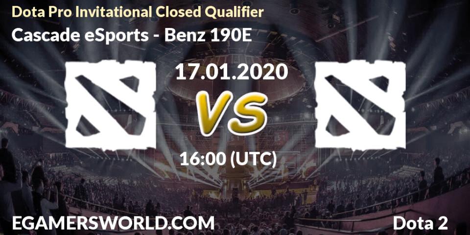 Cascade eSports vs Benz 190E: Betting TIp, Match Prediction. 17.01.20. Dota 2, Dota Pro Invitational Closed Qualifier
