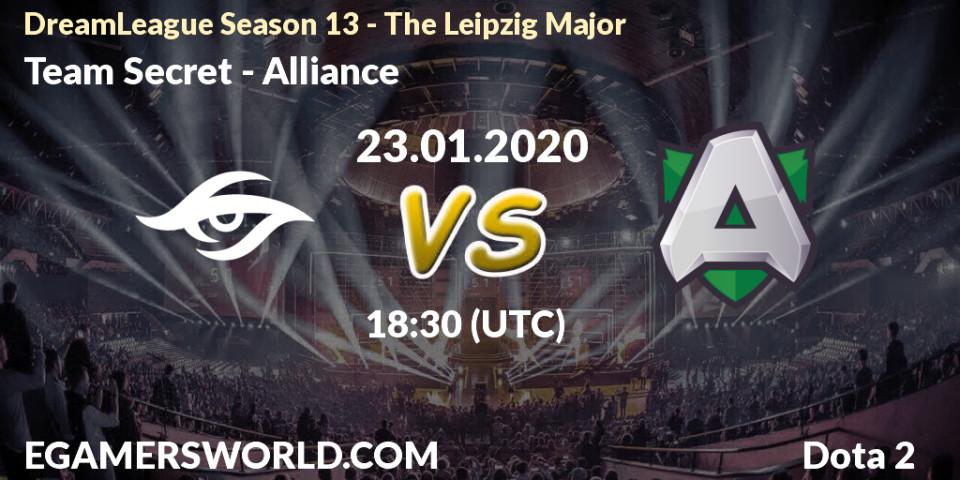 Team Secret vs Alliance: Betting TIp, Match Prediction. 23.01.20. Dota 2, DreamLeague Season 13 - The Leipzig Major