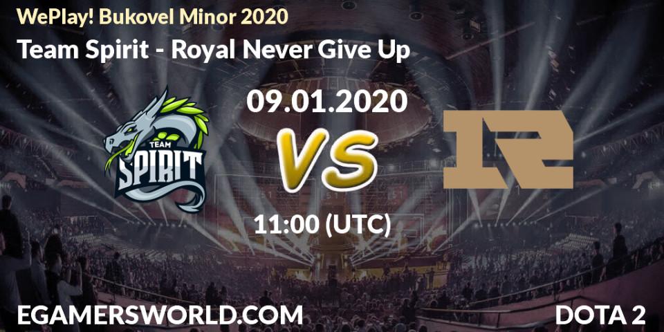 Team Spirit vs Royal Never Give Up: Betting TIp, Match Prediction. 09.01.20. Dota 2, WePlay! Bukovel Minor 2020