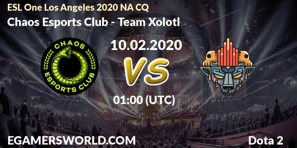 Chaos Esports Club vs Team Xolotl: Betting TIp, Match Prediction. 10.02.20. Dota 2, ESL One Los Angeles 2020 NA CQ