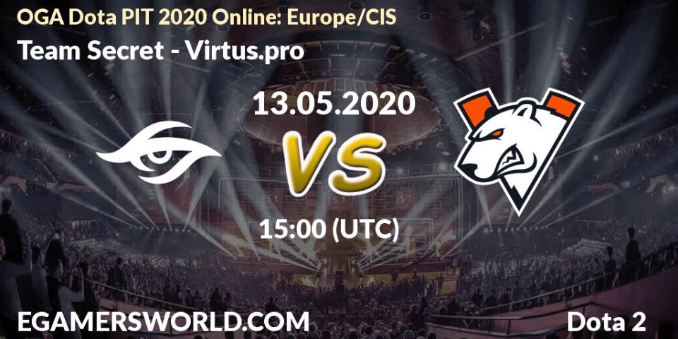 Team Secret vs Virtus.pro: Betting TIp, Match Prediction. 13.05.20. Dota 2, OGA Dota PIT 2020 Online: Europe/CIS