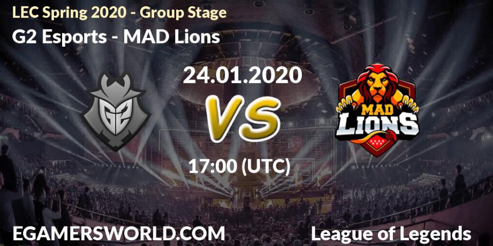 G2 Esports vs MAD Lions: Betting TIp, Match Prediction. 24.01.20. LoL, LEC Spring 2020 - Group Stage