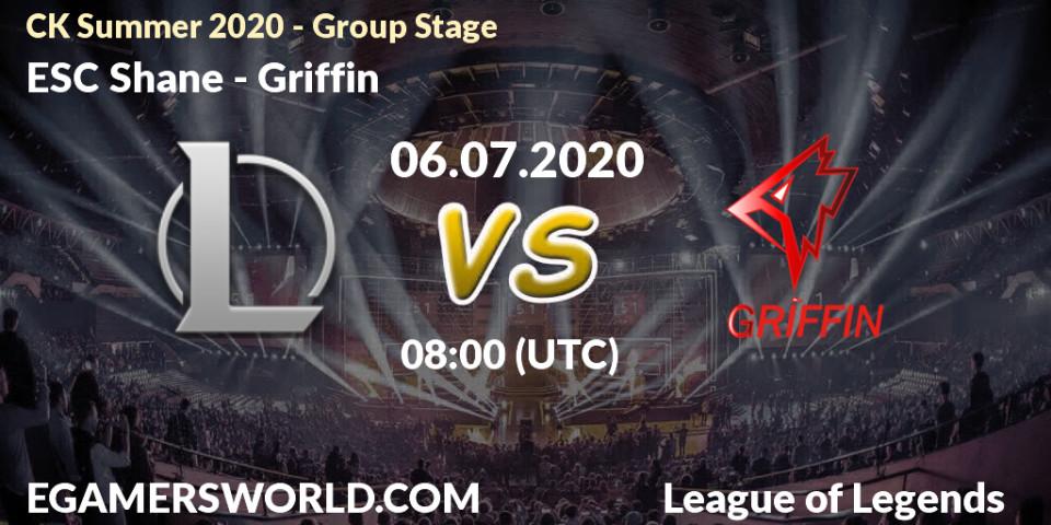 ESC Shane vs Griffin: Betting TIp, Match Prediction. 06.07.20. LoL, CK Summer 2020 - Group Stage
