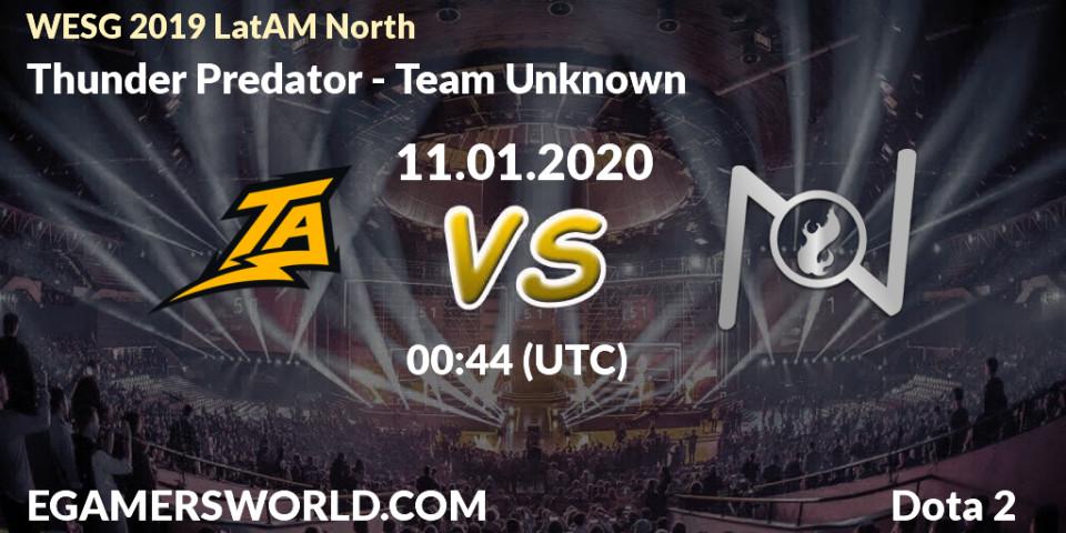 Thunder Predator vs Team Unknown: Betting TIp, Match Prediction. 11.01.20. Dota 2, WESG 2019 LatAM North