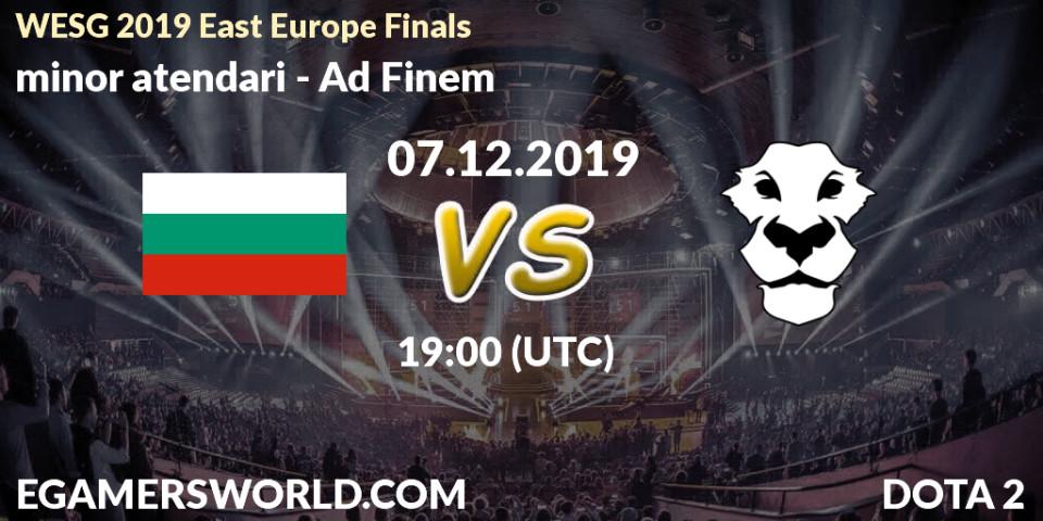 minor atendari vs Ad Finem: Betting TIp, Match Prediction. 07.12.19. Dota 2, WESG 2019 East Europe Finals