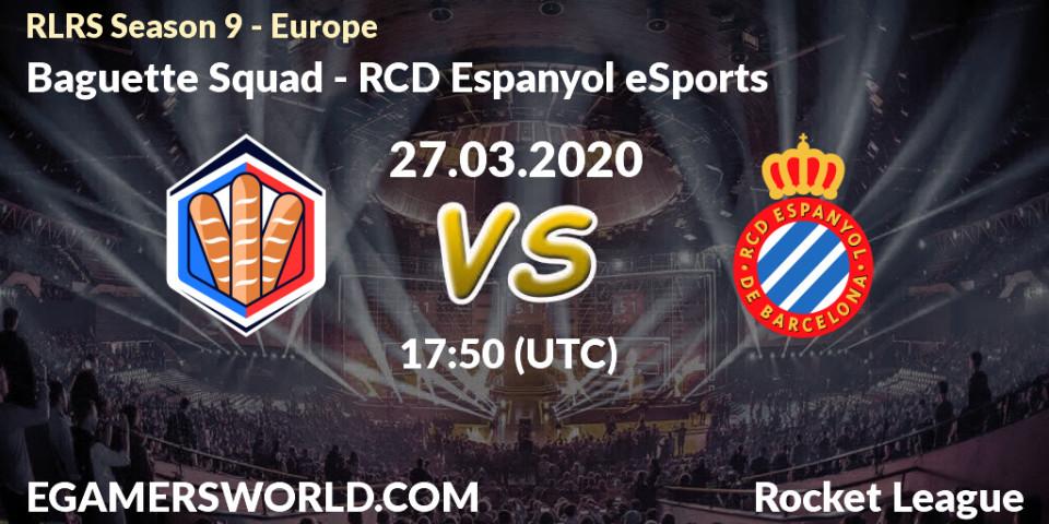 Baguette Squad vs RCD Espanyol eSports: Betting TIp, Match Prediction. 27.03.20. Rocket League, RLRS Season 9 - Europe
