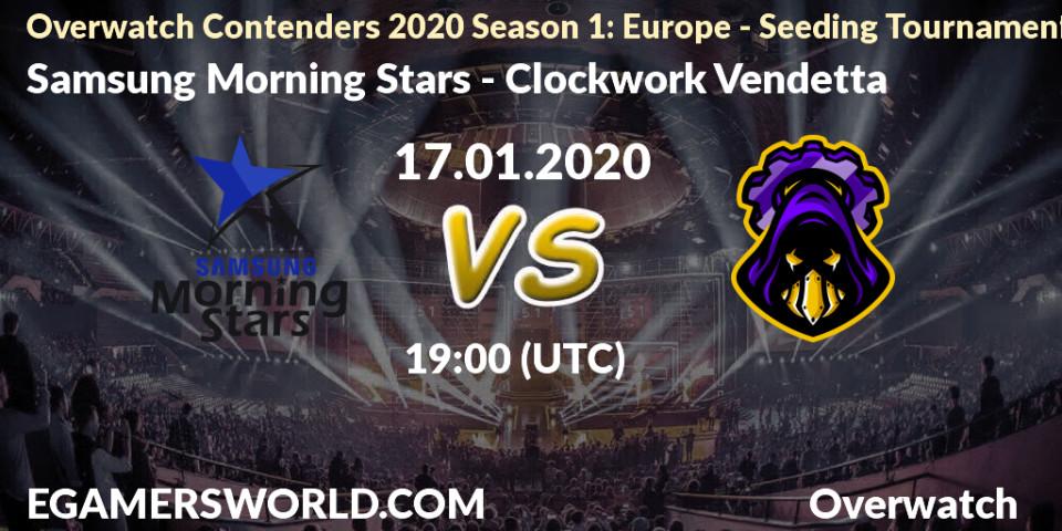 Samsung Morning Stars vs Clockwork Vendetta: Betting TIp, Match Prediction. 17.01.20. Overwatch, Overwatch Contenders 2020 Season 1: Europe - Seeding Tournament