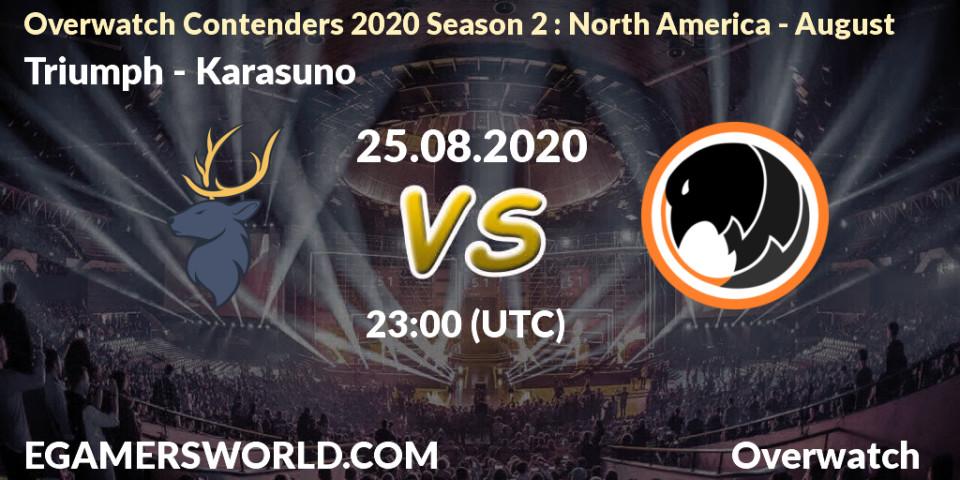 Triumph vs Karasuno: Betting TIp, Match Prediction. 25.08.20. Overwatch, Overwatch Contenders 2020 Season 2: North America - August